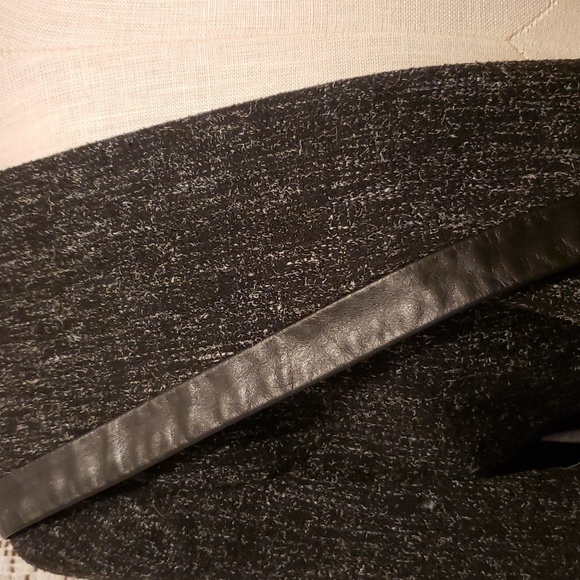 VINTAGE ASYMMETRICAL WOOL AND LEATHER BLAZER - Picture 2 of 11